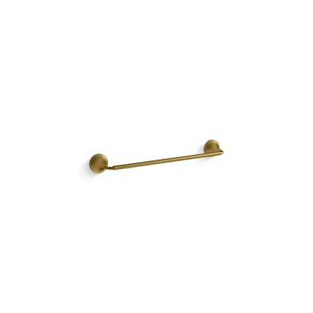 Tone 18  Towel Bar Vibrant Brushed Moderne Brass